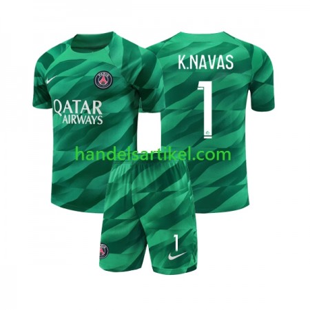 Paris Saint-Germain K.NAVAS 1 Torwart Kinder Heim Trikotsatz 2023/24 Kurzarm